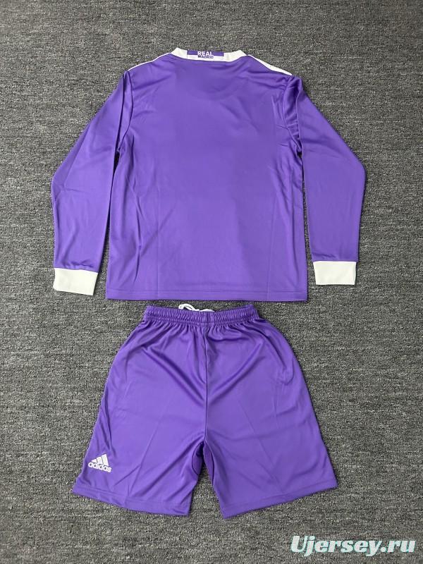 Retro Kids 16/17 Real Madrid Away Long Sleeve Jersey