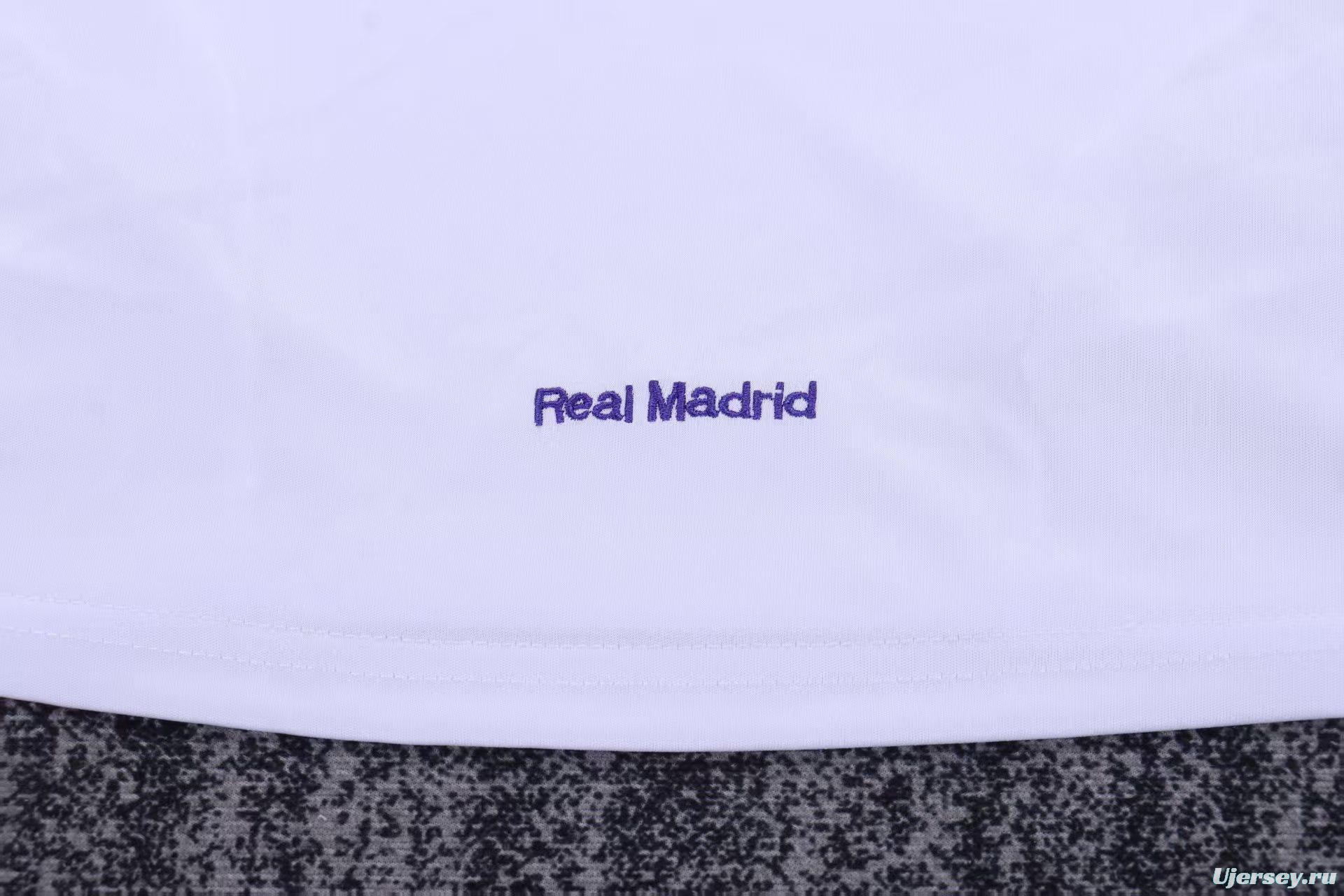 Retro 2007/08 Kids Real Madrid White & Purple Home Jersey