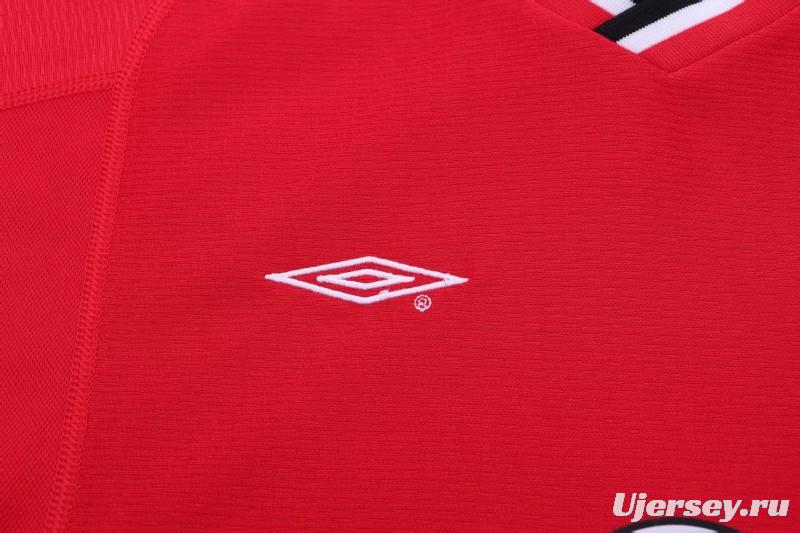 Retro 2000/02 Kids Manchester United Red Home Jersey