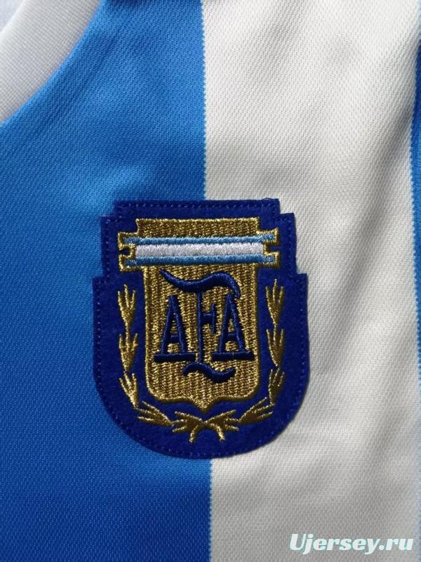 Retro 1998 Kids Argentina Home Long Sleeve Jersey