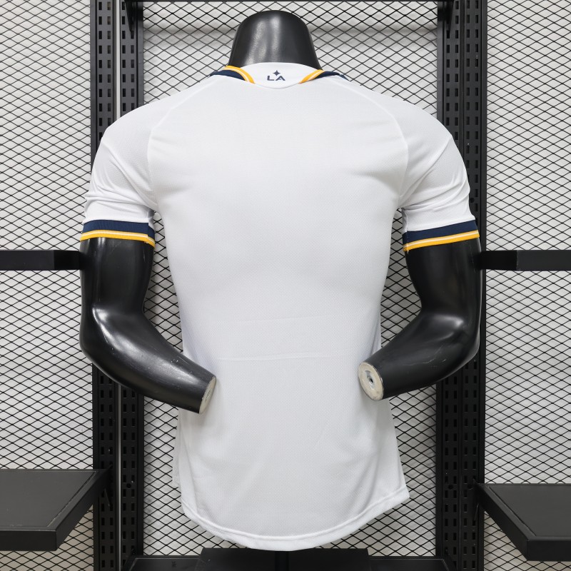 Player Version 2026 LA Galaxy Home White with  Gold Diagonal Sash Jersey