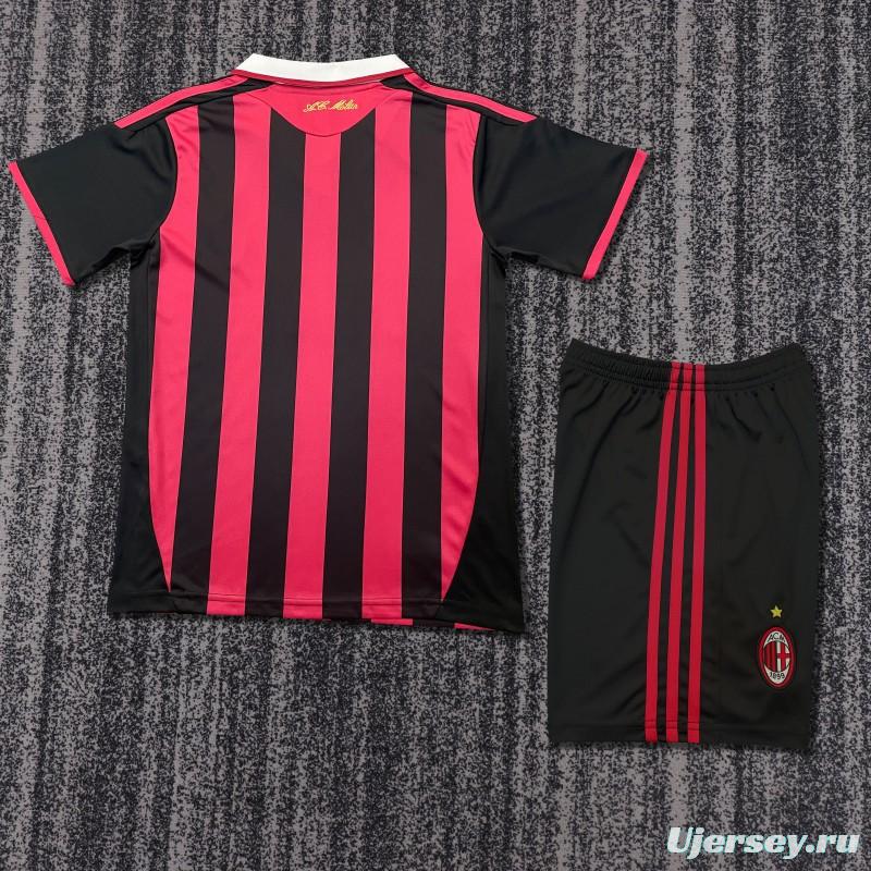 Retro Kids 09/10 AC Milan Home Jersey