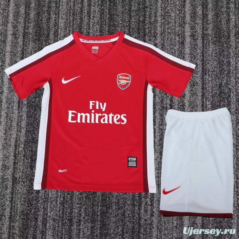 Retro 08/10 Kids  Arsenal Red Home Jersey
