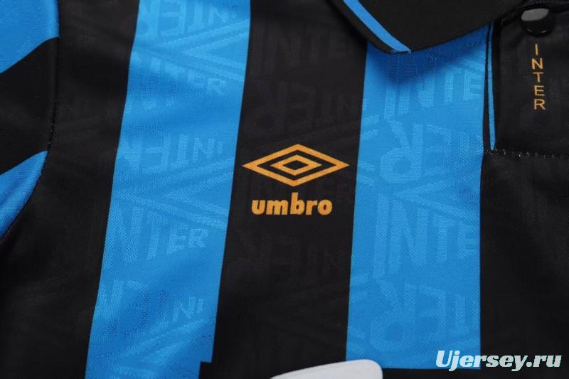 Retro 92/94 Kids Inter Milan Blue-Black Home Jersey
