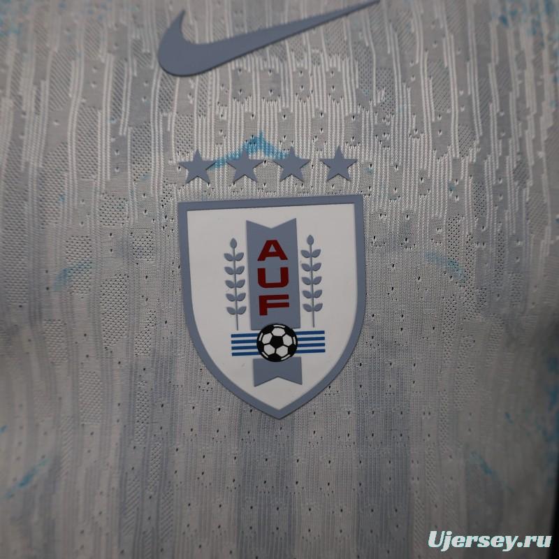 Player Version 2026 Uruguay Away Special Edition White  Jersey