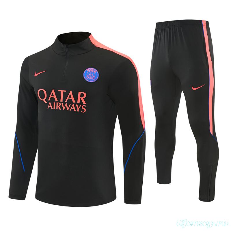 Player Version 26/27 Paris Black Half Zipper Jacket+Long Pants