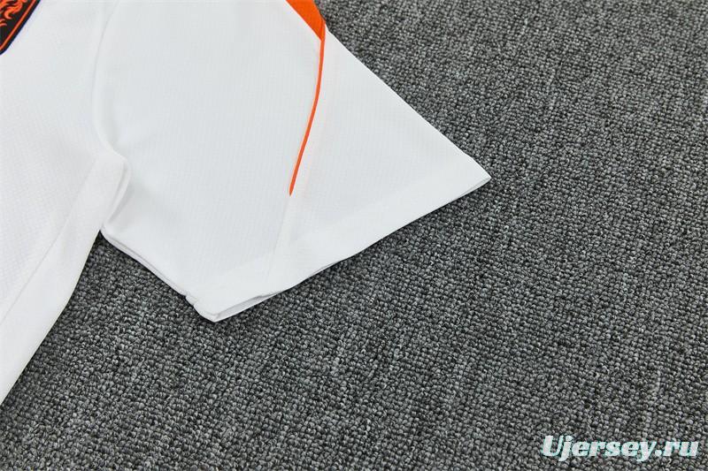 26/27  Netherlands Home White Short Sleeve + Soccer Shorts