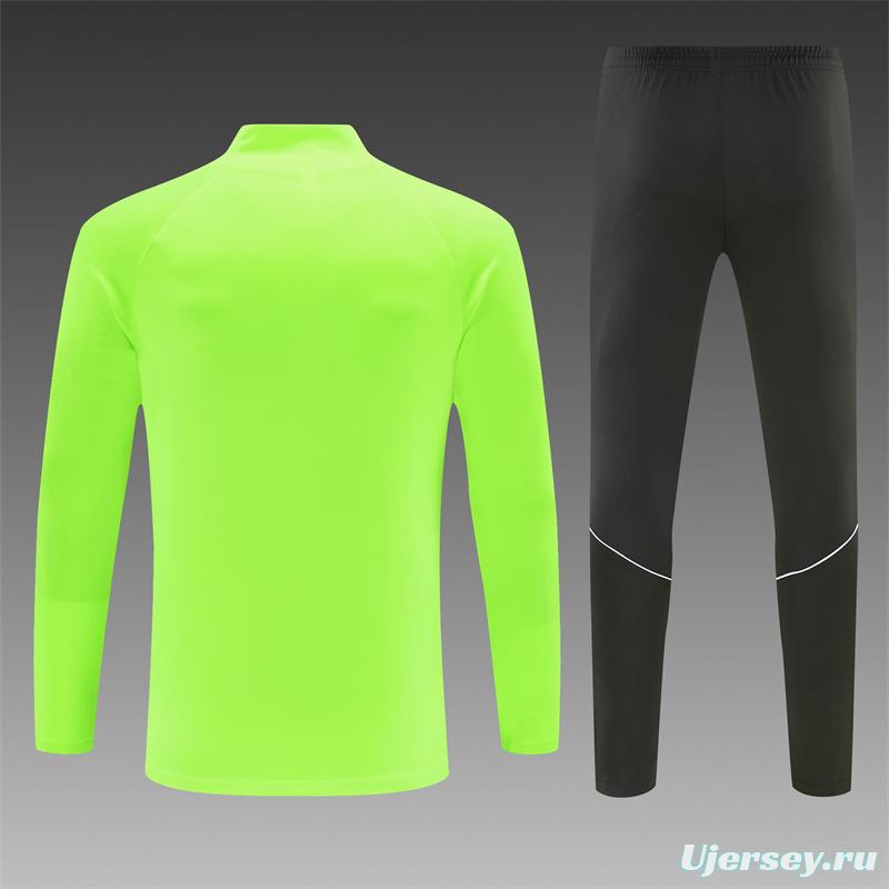 26/27 Atlético Madrid Third Fluorescent Green Half Zipper Jacket Tracksuit + Long Pants