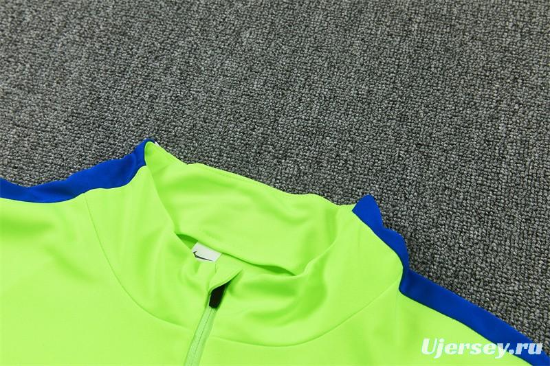 26/27 Atlético Madrid Third Fluorescent Green Half Zipper Jacket Tracksuit + Long Pants