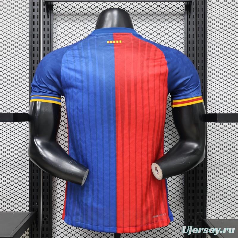 Player Version 26/27 FC Barcelona Royal Blue & Garnet Red Vertical Stripes  Special Edition Jersey
