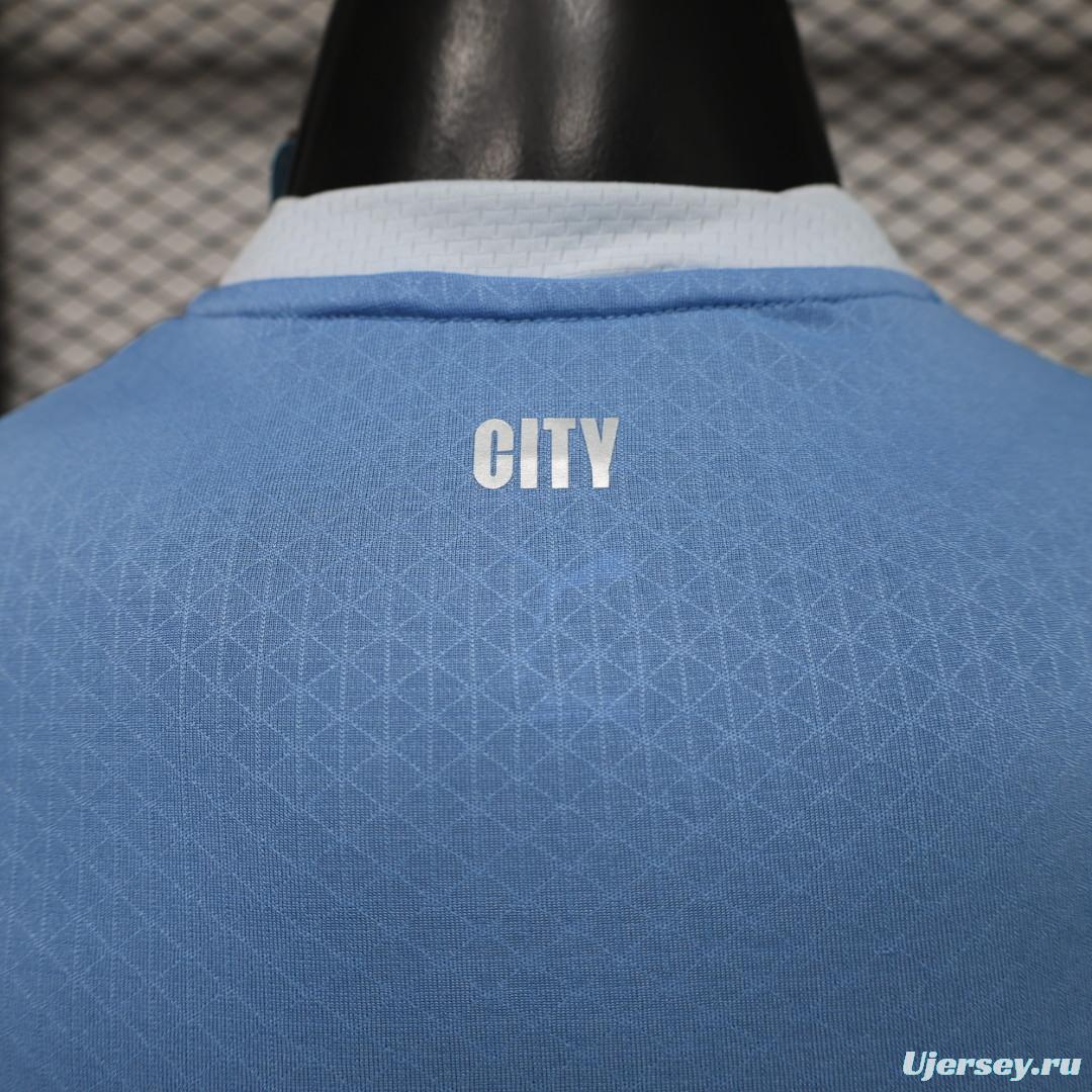Player Version 26/27 Manchester City Sky Blue with White  Long Sleeve Jersey
