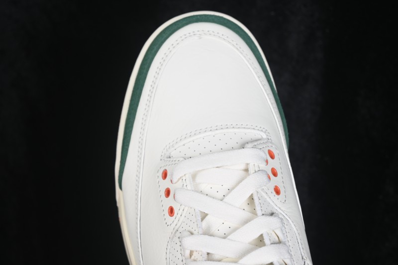 Nike Air Jordan 3 Retro 'Miami' Sneakers with Premium Leather and Bold Colorblocking - IF4491-100