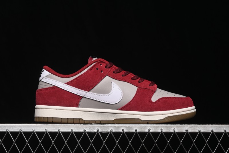 Nike SB Dunk Low White Red Low-Top Skateboarding Shoes - IB6399-004