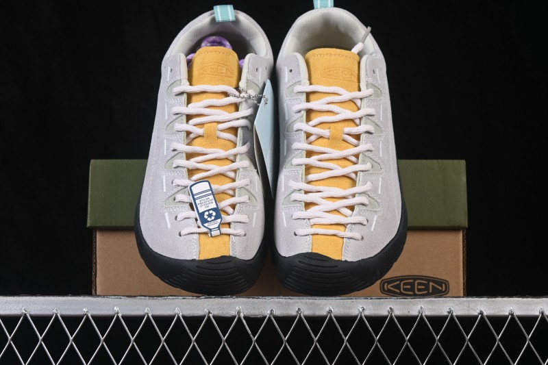 Keen Jasper Retro Street Style Outdoor Shoes in Light Gray-Yellow - F.C3