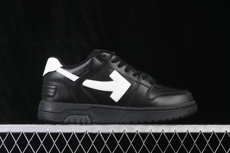 Off-White Out of Office Low-Top Fashion Skate Shoes Black White