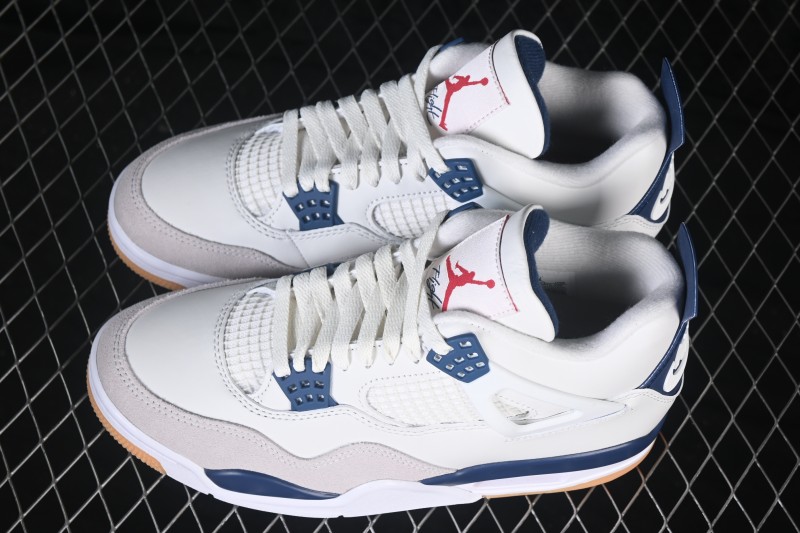 Nike SB x Air Jordan 4 Navy AJ4 Collaboration White Blue - DR5415-100