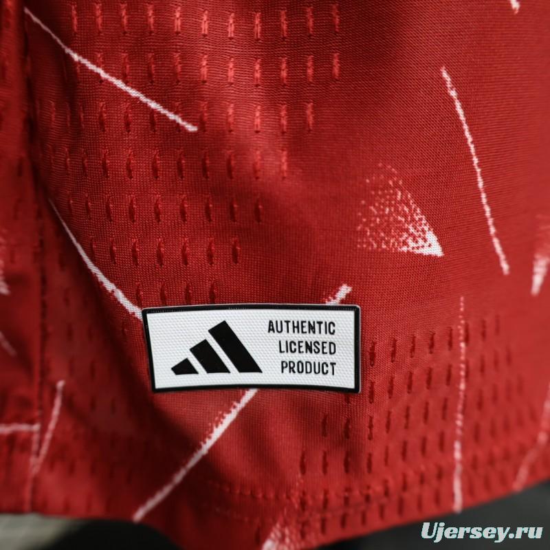 Player Version 26/27 Liverpool Red Lightning Fragment Long Sleeve Home Jersey