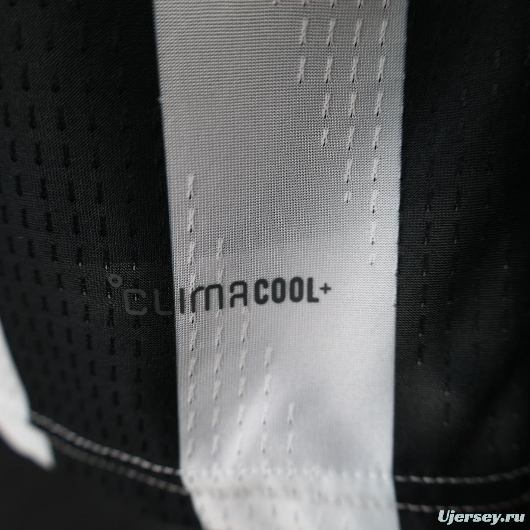 Player Version 26/27 Juventus Black & White Stripe Gold Detail Home Jersey