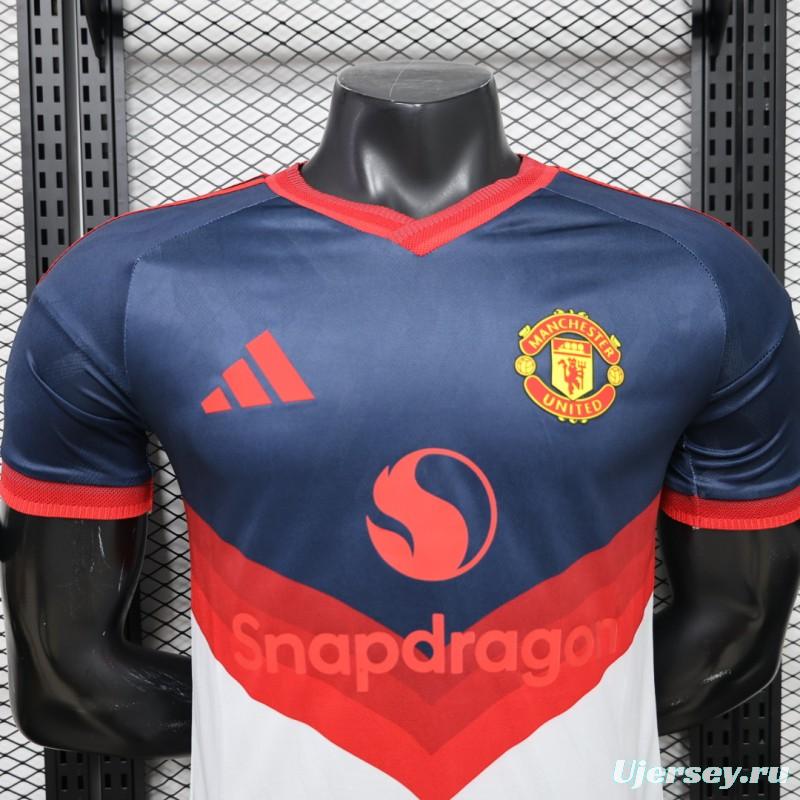 Player Version 26/27 Manchester United Navy & White V-Panel Away Jersey