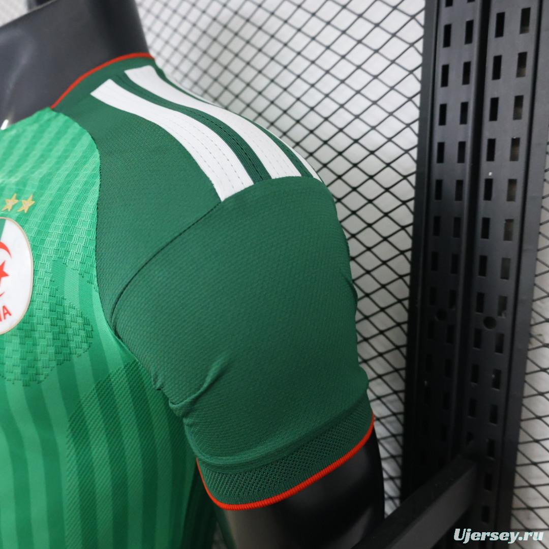 Player Version 26/27  Algeria Green Stripe V-Neck Special Edition Jersey