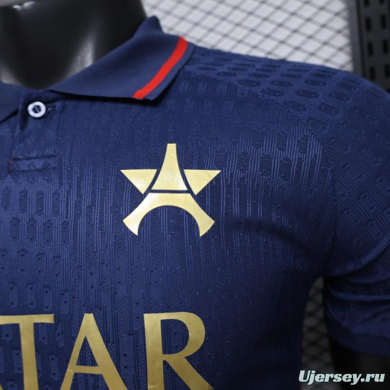 Player Version 26/27 PSG Blue Polo Collar Jersey