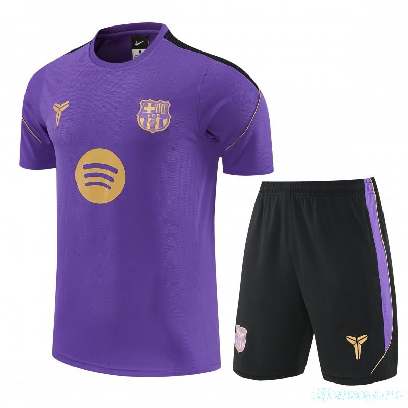 26/27 Barcelona Purple & Black Short Sleeve+Soccer Shorts
