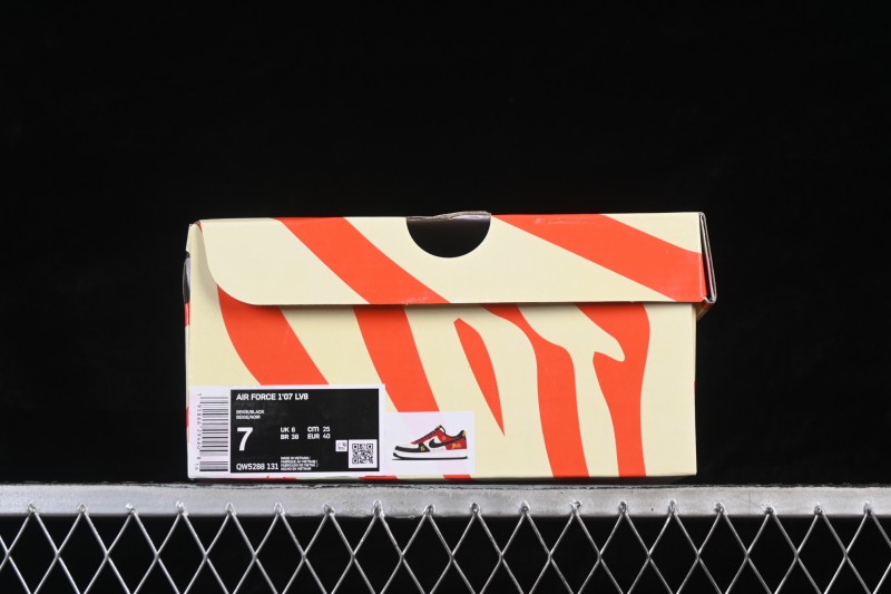 Nike Air Force 1'07 Low Year of the Horse Limited Edition Black Red Colorway Low-Top Casual Skateboarding Shoes - QW5288-131