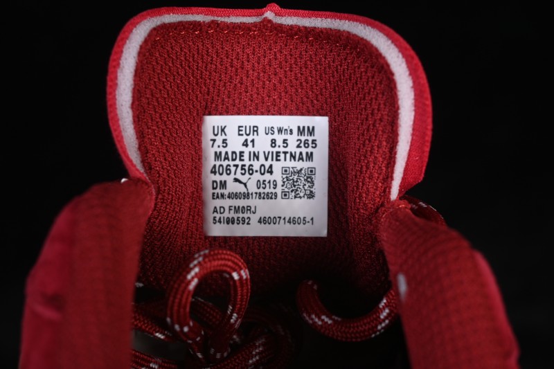 Puma 9-T Suede Red Comfortable Anti-Slip Casual Skateboarding Shoes - 406756-04