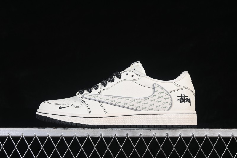 Nike Air Jordan 1 Low Stussy Custom Retro Basketball Shoes - HH7518-086