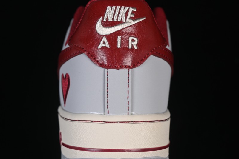 Nike Air Force 1 '07 Low Valentine's Day Limited Edition Smoke Grey with Red Accents Low-Top Casual Skateboarding Shoes - NH0601-540