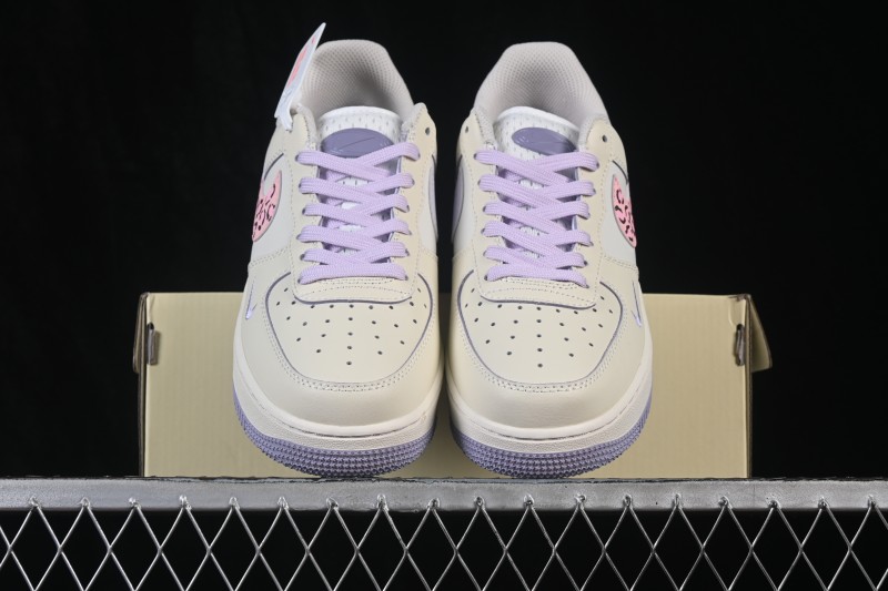 Nike Air Force 1 '07 Low Women's Casual Skateboarding Shoes with Hand-Painted Leopard Swoosh - FB1893-312