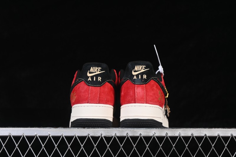 Nike Air Force 1'07 Low Year of the Horse Limited Edition Black Red Colorway Low-Top Casual Skateboarding Shoes - QW5288-131