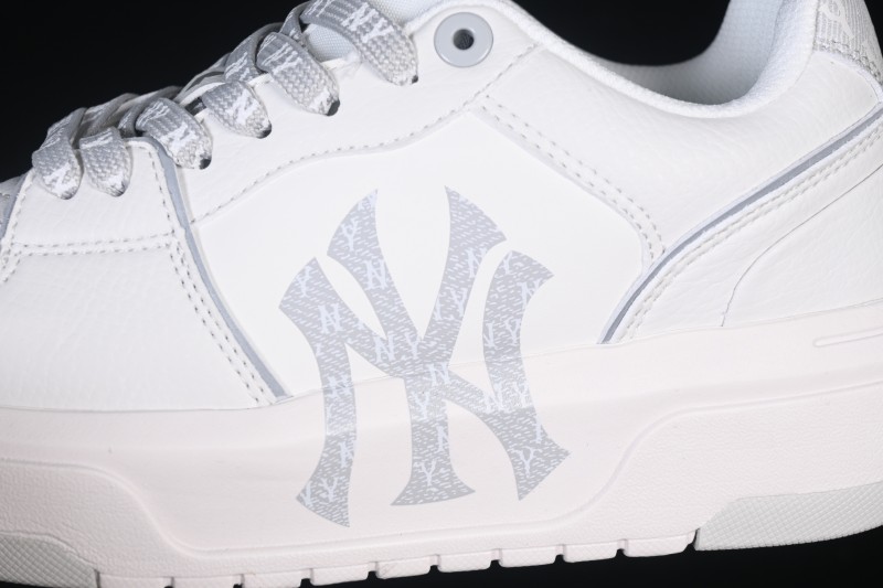 NY MLB Bigball Chunky Liner Denim Monogram New York Yankees Elevated Casual Sneakers - 3ASXM046N50GRL