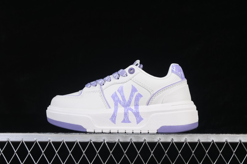New York MLB Bigball Chunky Liner Denim Monogram New York Yankees Elevated Thick Sole Casual Sneakers - 3ASXM046N50LDS