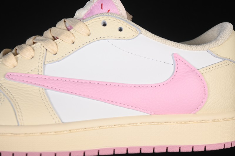 Nike Travis Scott x Air Jordan 1 Low OG Retro Basketball Shoes with Reverse Swoosh - IQ7604-100
