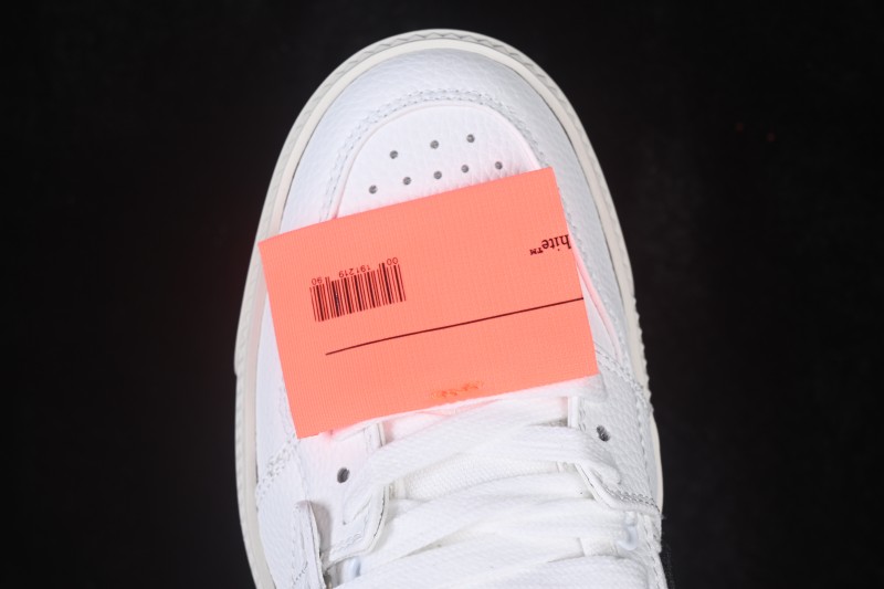 Off-White 3.0 Court Leather Low-Top Lace-Up Skateboarding Shoes White - AJD4