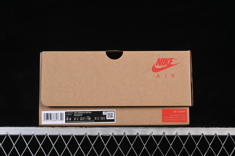 Nike Air Jordan 6 Retro Sneakers with Infrared Accents and Classic Design - CT8529-001