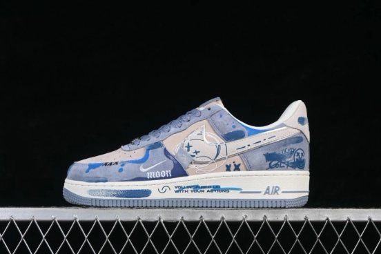 Nike Air Force 1 '07 Low Emotional Sketch Hand-Drawn Art Casual Sneakers - CD1212-111