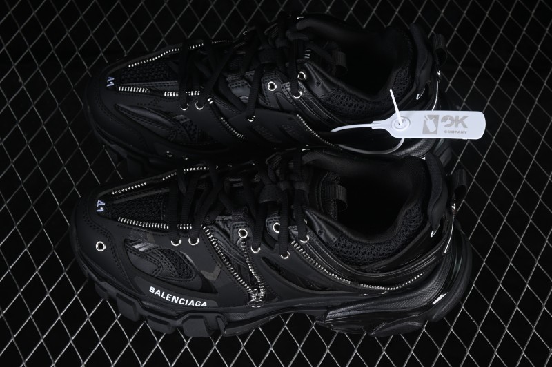 Balenciaga Track Sneaker Tricolor Upper Running Shoes with Transparent Heel Detail - W3AD32350