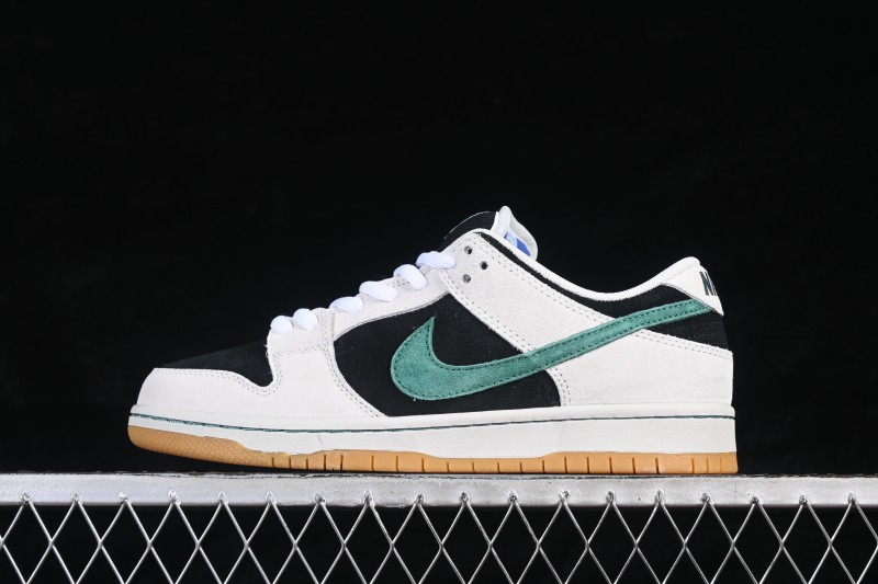 Nike SB Dunk Low Suede Grey Green Gum Skateboarding Shoes - HF3704-001