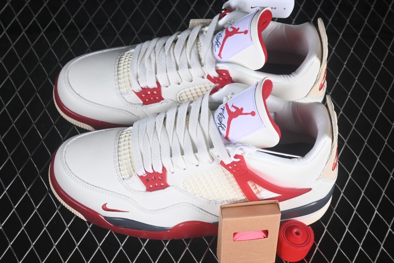 Nike Nigel Sylvester x Air Jordan 4 Retro Running Shoes with Brick-Inspired Design - IQ8055-100
