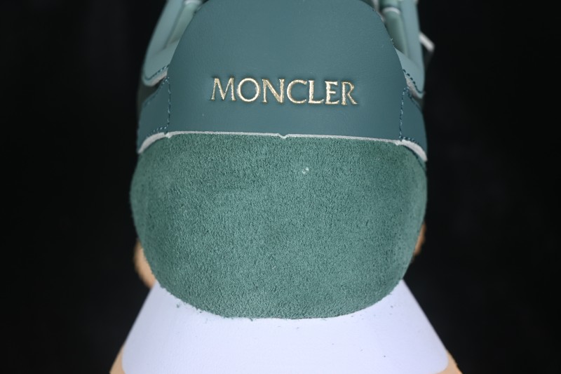 Moncler Pacey2 Lace-Up Round-Toe Low-Top Lifestyle Sneakers in Green - Pacey2