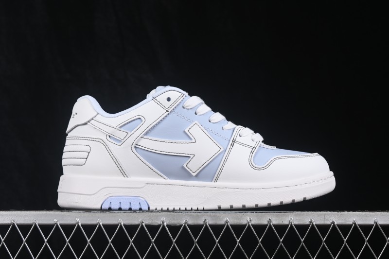 Off-White Out Of Office Low-Top Fashion Skateboarding Shoes White Light Blue - AJD4
