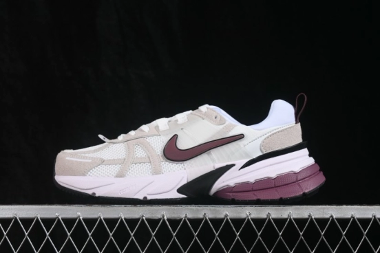 Nike V2K Run Retro Low-Top Running Shoes with Cushlon Foam Cushioning - HQ3500-100