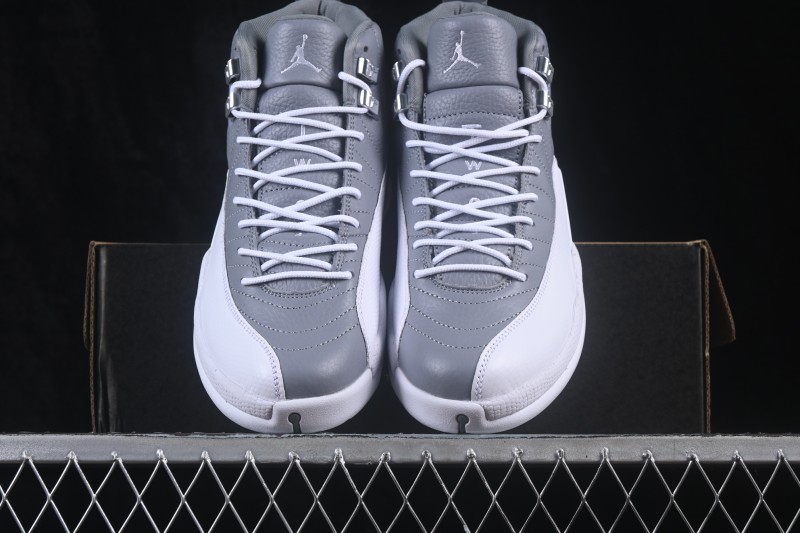Nike Air Jordan 12 Retro High-Top Basketball Sneakers with Premium Leather and Stealth Colorway - CT8013-015
