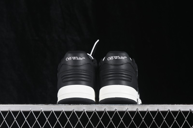 Off-White Out of Office Low-Top Fashion Skate Shoes in Black and White