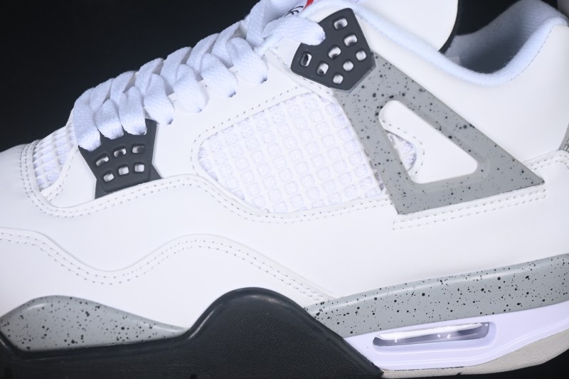 Nike Air Jordan 4 Retro White Cement Basketball Shoes - 840606-192