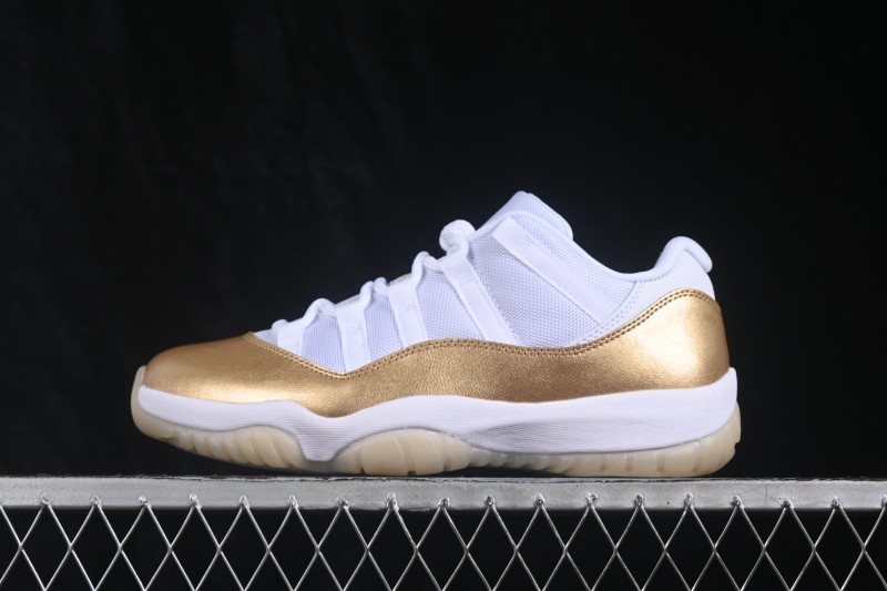 Nike Air Jordan 11 Low Metallic Gold Basketball Shoes - AH7860-102