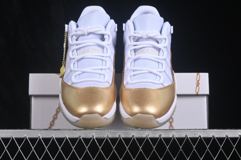 Nike Air Jordan 11 Low Metallic Gold Basketball Shoes - AH7860-102