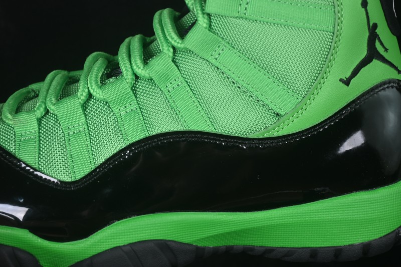 Air Jordan 11 Retro AJ11 Black Green Basketball Shoes - CT8012-310
